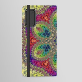 Rainbow flower mandala Android Wallet Case