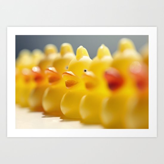all your ducks in a row Art Print