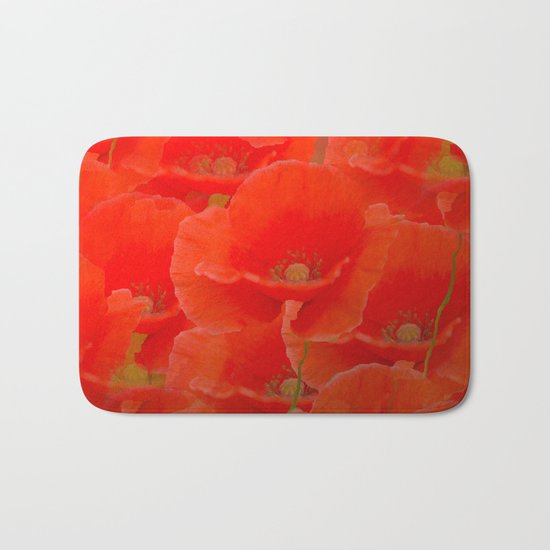 Red Poppies Bath Mat