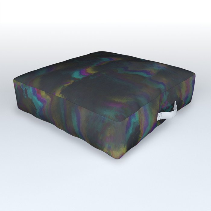 Digital glitch and distortion effect Outdoor Floor Cushion