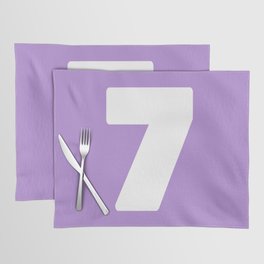 7 (White & Lavender Number) Placemat