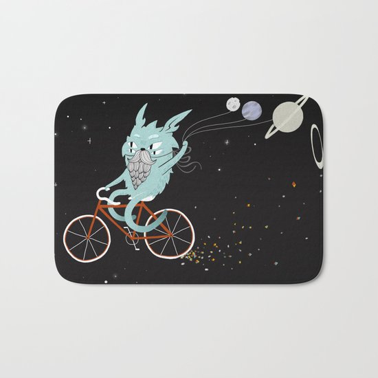 Bunny in Space Bath Mat