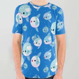 Swimming sunfish All Over Graphic Tee
