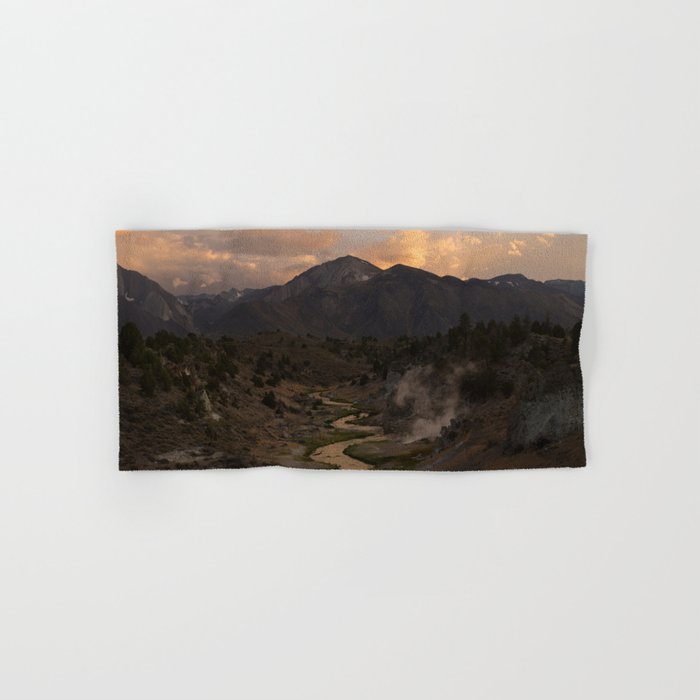 Hot Creek Sunset in the Sierras Hand & Bath Towel