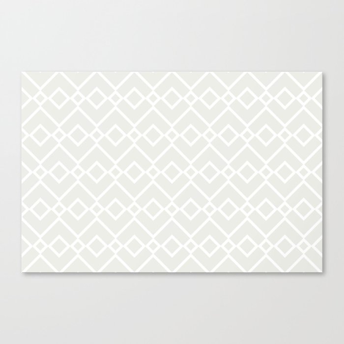 Off White and White Tessellation Line Pattern 23 Pairs Dulux 2022 Popular Colour Cloudy Dreams Canvas Print