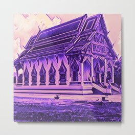 House Of Worship Metal Print | Acrylic, Contemporary, Graphicdesign, Thailand, Landscape, Lord, Pink, Black, Gothic, Punk 
