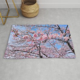 Sakura Flowers |  Cherry Blossom | Japanese | Floral | Bloom | Seasonal | Travel Photography Painting Rug