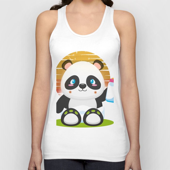 funny panda gift for a couple Tank Top