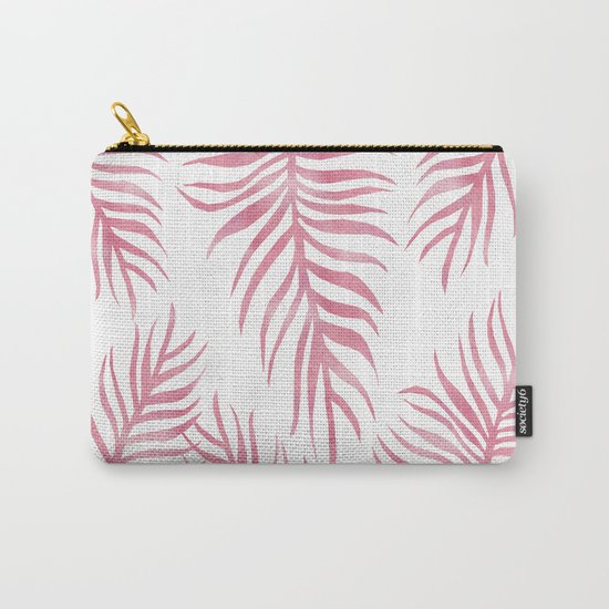 Fern Pattern Pink Carry-All Pouch