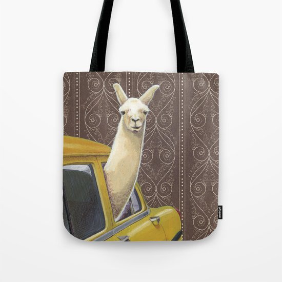 Taxi Llama Tote Bag