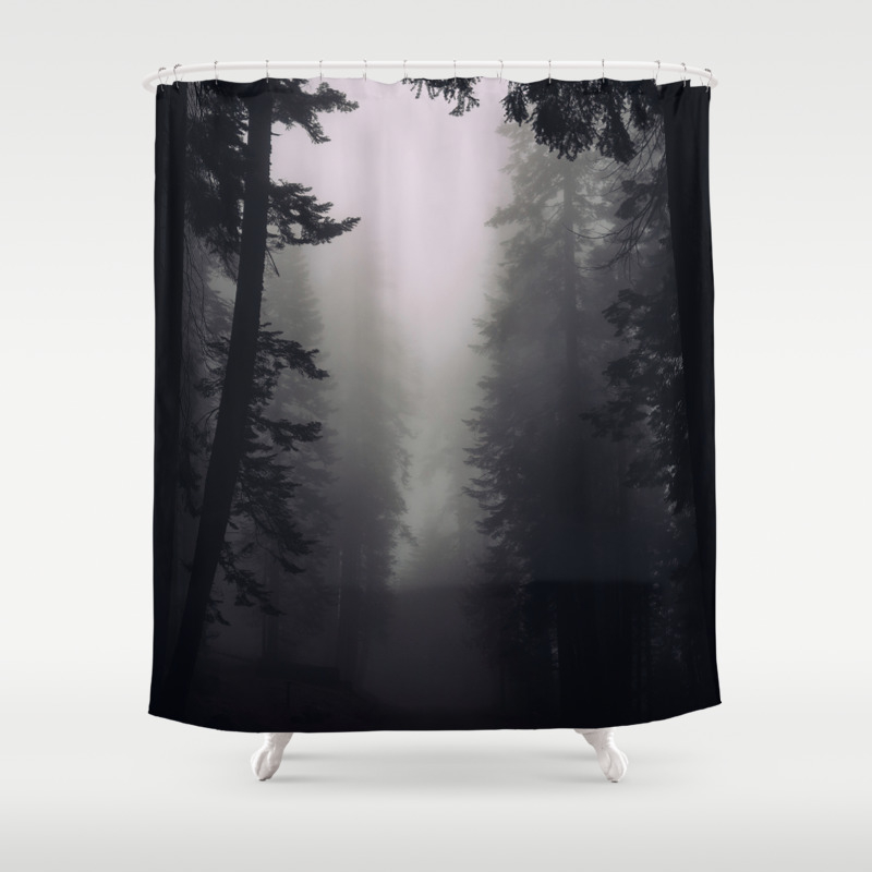 Dark Shower Curtain by eftypography 