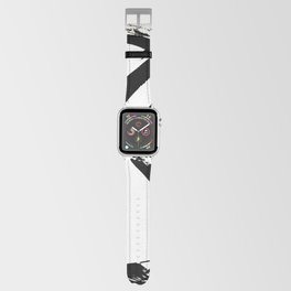 Brushstroke 7: a minimal, abstract, black and white piece Apple Watch Band