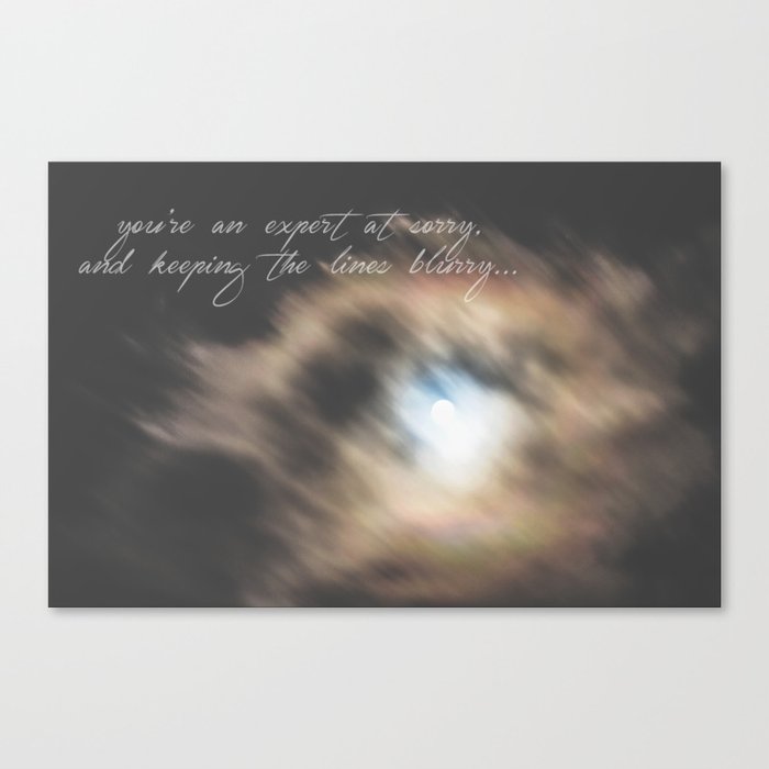 Keeping the Lines Blurry Canvas Print