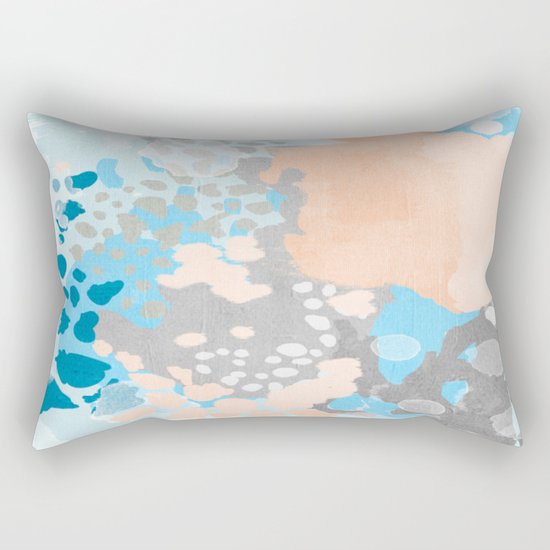 Sheyn - Modern abstract print in summer colors fresh beach design abstract painting decor Rectangular Pillow