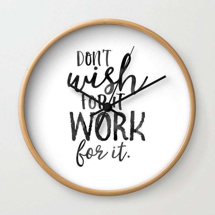 Motivational Wall Decor Don T Wish For It Work For It Work Hard