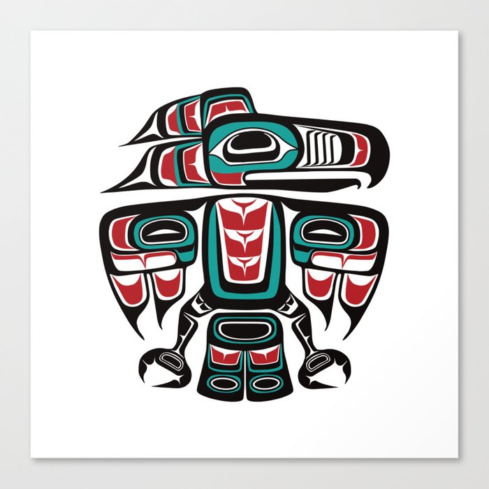 Haida Tlingit Native Raven Totem Canvas Print