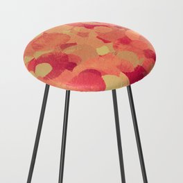 Soft Pink And Yellow Sunrays Counter Stool