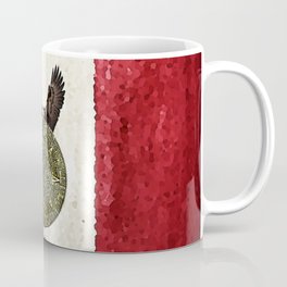MEXICAN EAGLE AZTEC CALENDAR FLAG Coffee Mug