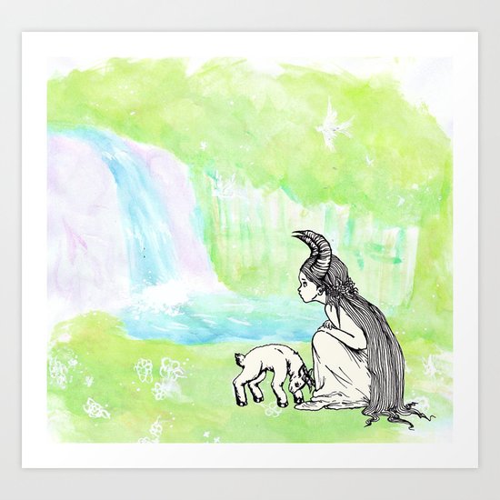 Welcome Home Capra Princess Art Print