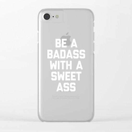 Be A Badass Gym Quote Clear iPhone Case