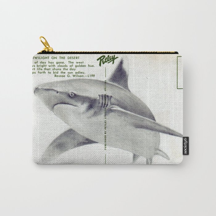 Postcard Shark Carry-All Pouch