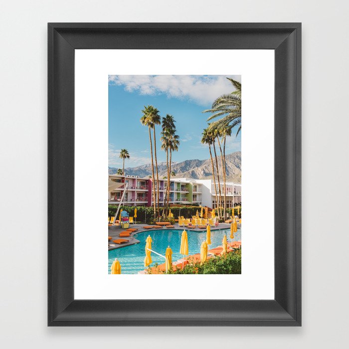 Palm Springs Saguaro Framed Art Print