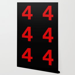 Number 4 (Red & Black) Wallpaper