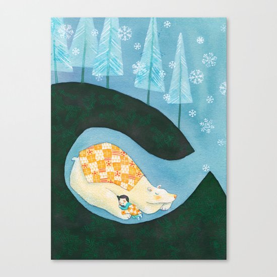 Hibernating Together Canvas Print