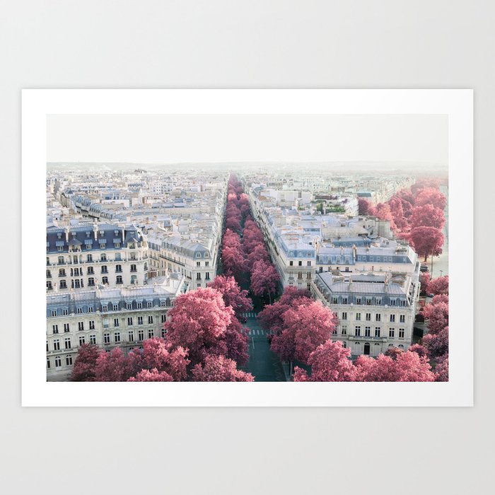 Paris View from Arch de Triomphe - Surreal Fine Art Travel Photography Art Print