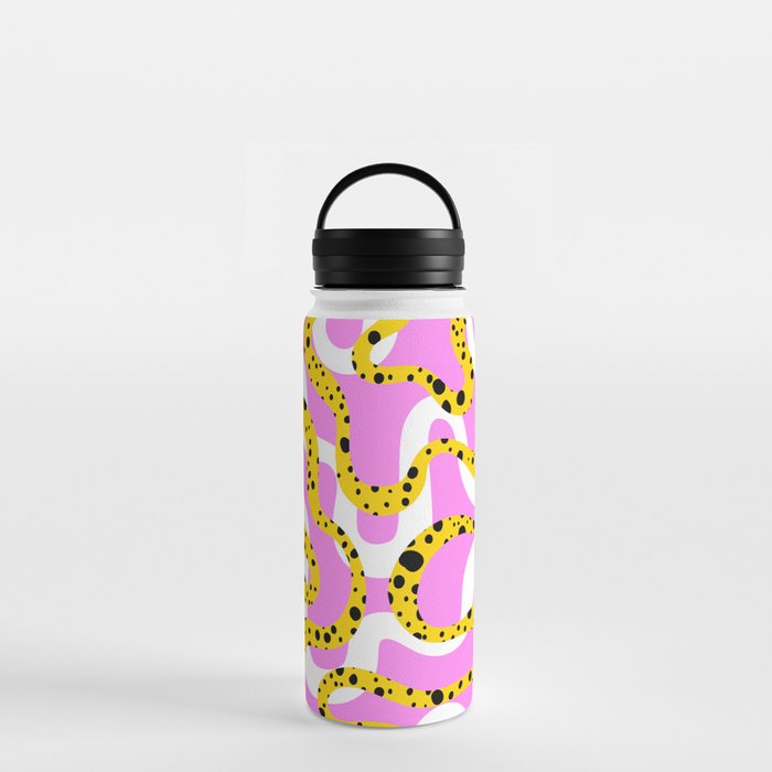 Abstract colorful retro 80s print seamless pattern Water Bottle