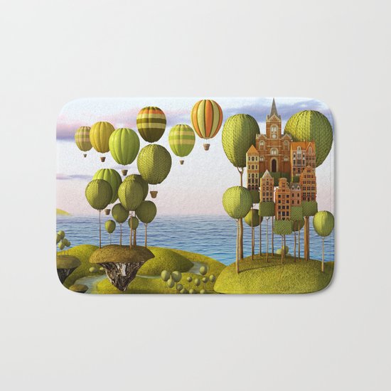 City in the Sky_Lanscape Format Bath Mat