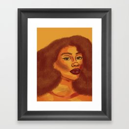 Sunshine Afro Woman  Framed Art Print