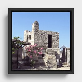 Bodrum Castle tower stone architecture historic fortification detail Framed Canvas