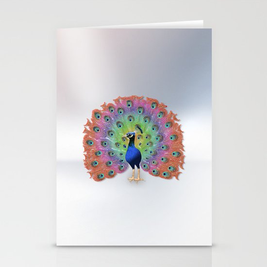 Colorful Peacock Stationery Cards