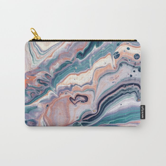 Marble Turquoise Carry-All Pouch