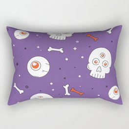 Skull Halloween Background Rectangular Pillow