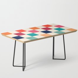 Checkerboard Checkered Checked Check Chessboard Pattern in Polychrome Multicolor Colors Coffee Table
