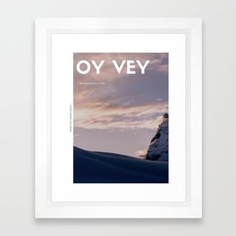 Oy Vey! Yiddish Judaica Gone WILD! Framed Art Print | Judaica, Chanukah, Jewishquotes, Hebrew, Pink, Mountains, Jewishart, Jewishgift, Torahart, Inspiration 