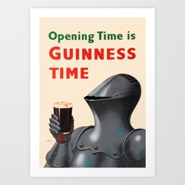0009 - Opening Time Is Guinness Time (Knight) Poster Art Print