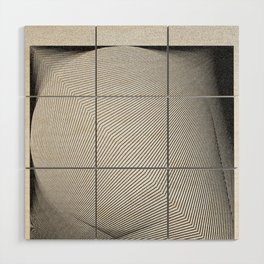 Lines and shapes in black and white Wood Wall Art