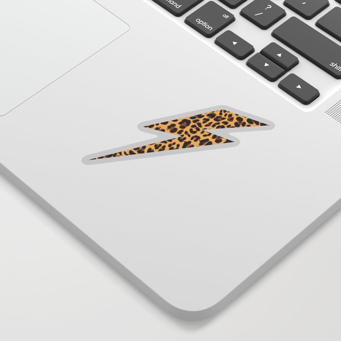 Wild Thing Leopard Lightning Bolt Sticker