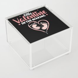 Little Valentine In The Making Gender Reveal Girl Acrylic Box