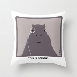 Professor Capybara III Throw Pillow