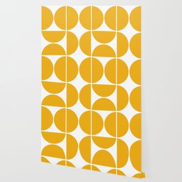 Mid Century Modern Yellow Square Wallpaper