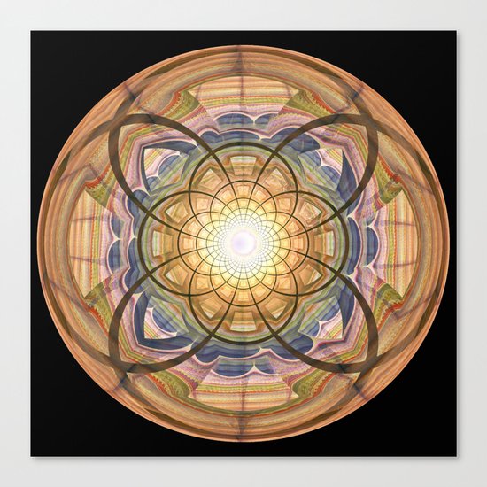 Groovy mandala with wild patterns Canvas Print