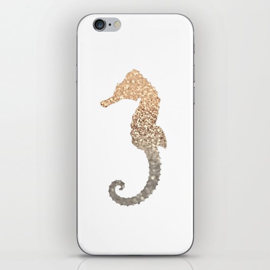 GOLD SEAHORSE iPhone Skin