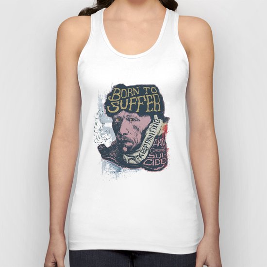 Van Gogh Typography Drawing Unisex Tank Top