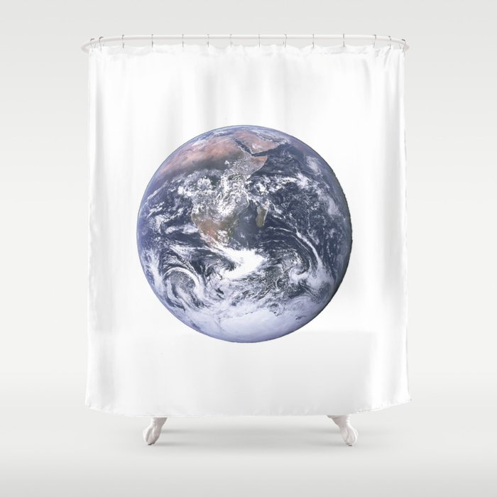Planet Earth Shower Curtain By, Earthy Shower Curtains
