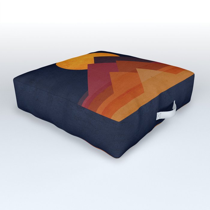 Full moon and pyramid Outdoor Floor Cushion