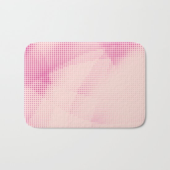 Pink and Rose Colored - Optical Game 24 Bath Mat